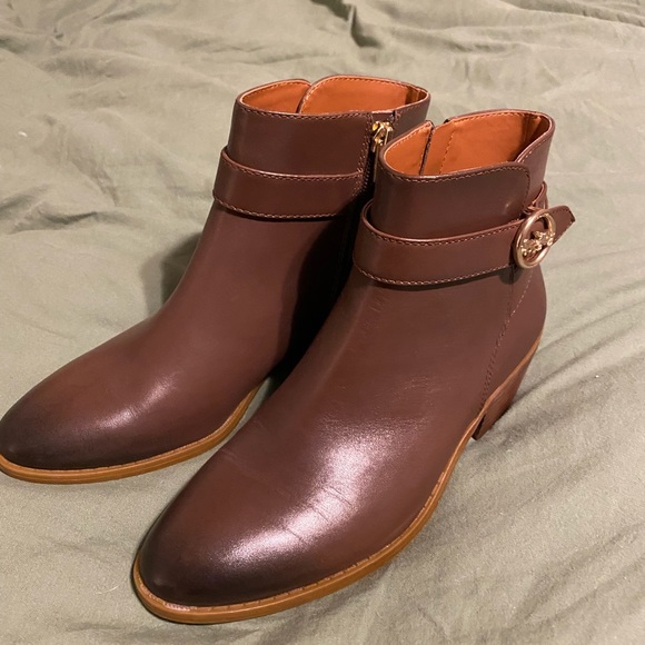 Brown, leather, Coach Booties - Picture 4 of 4
